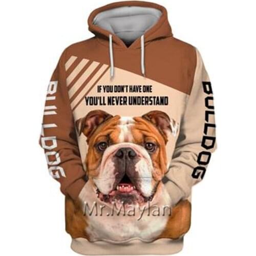 Personality Fashion Animal Pug 3D Printed Graphic Hoodie Men/Women Zip Hooded Streetwear Oversized Sweatshirt Harajuku Tops -A19