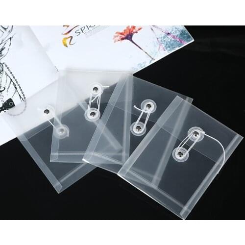 Thickened A6 File Folder Desktop Document Paper Organizer Storage Bag School Stationery Multifunctional Transparent Winding Bag