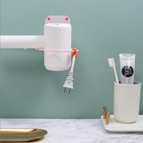 1 item Cartoon Hair Dryer Holder Hair Dryer Storage Device Wall-mounted Nail-free Bathroom Hair Dryer Bracket Storage Rack