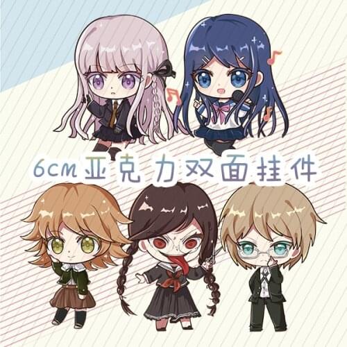 Anime Acrylic Keychain Danganronpa: Trigger Happy Havoc Kirigiri Kyouko Key Rings Cosplay School Bag Itabag Cartoon Pendant