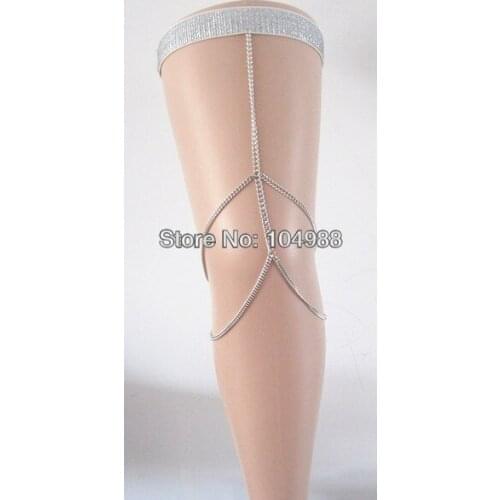 FREE SHIPPING GOLD/SILVER/GRAY COLOUR Women Fashion Leg Metal Chains Jewelry