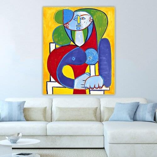 Citon Pablo Picasso《Bust Of Francoise》Canvas Art Oil Painting Artwork Decorative Picture Wall Decor Home Living Room Decoration