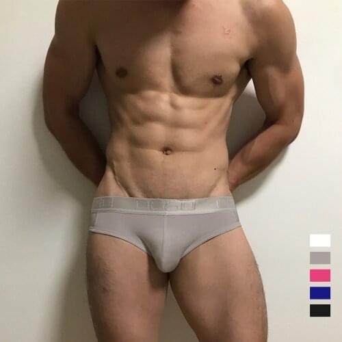Mens Briefs Slip Panties Gay Sexy Underwear Modal Underpants Men Briefs Cueca Breathable Comfortable Solid Low Waist Bikini