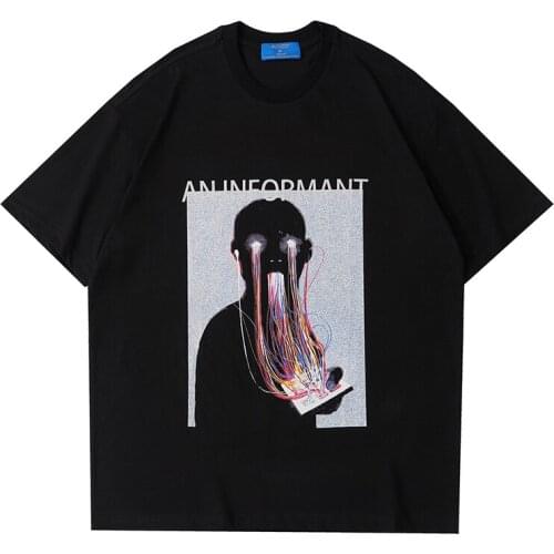 T-Shirts Streetwear Creative Poster Oversized Tshirt Punk Rock Gothic Tees Men Fashion Harajuku Short Sleeve Tops