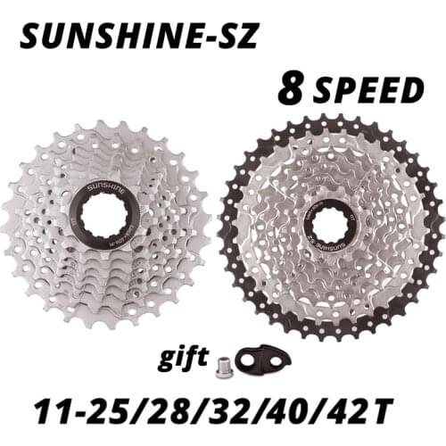 SUNSHINE 8 speed Freewheel MTB Road bike 8S Cassettes 25t 28t 32t 40t 42T Flywheel for M310 M360 Alivio M410 HG31-8