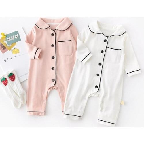 Baby Boys Girls Gentleman Rompers Toddler Kids Rompers Jumpsuits Cotton Infant Advanced Romper Long Sleeve Baby Clothing Pajamas