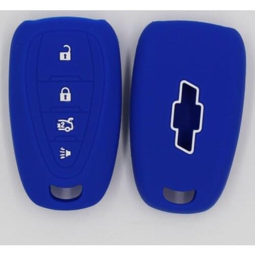2PC New Remote Car Key Fob Silicone Case Cover Protector For Chevrolet Cruze Spark Onix Silverado Volt Aveo Sonic 4BTN