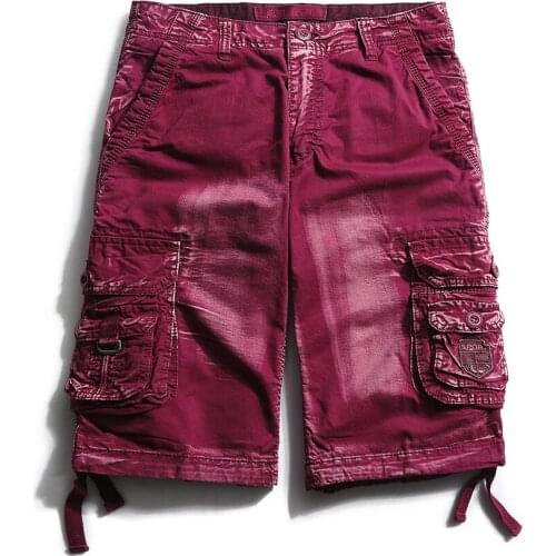 Summer Shorts European Loose Trend Outdoor Casual Cotton Tooling Homme Wear-resistant Military Quality Mens Mid