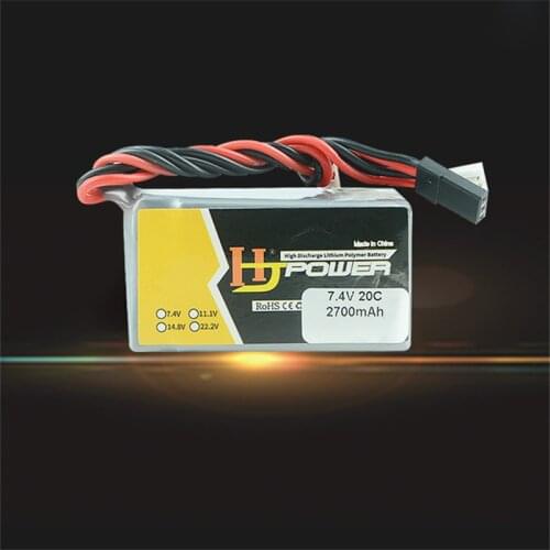 2S Lipo Battery 7.4V 2700mah 20C Lithium Futaba JR Plug Connector for Germany LRP VTEC Oil truck RC Receiver Spare Parts