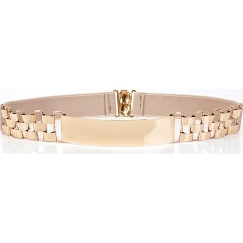 Fashion Luxury Gold Belt Womens Accessories Womens Belt Metallic Sequin Skirt Elastic Golden Dress Girdle PD07