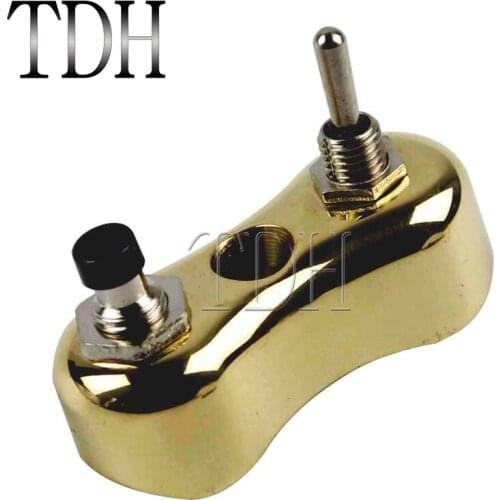Motorcycle Brass Retro Handlebar Button Key Engine Light Lever Toggle Switch 7/8" Or 1" Handlebar Switch For Cafe Racer Custom