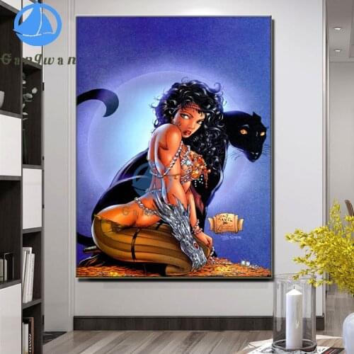 Diamond Painting Kit Paint beauty with Animals Panther diamond embroidery mosaic rhinestones DIY 5D Cross stitch Sale cartoon