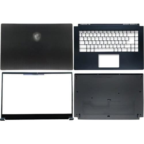 NEW Laptop LCD Back Cover/Front Bezel/Palmrest/Bottom Case for MSI Modern 15 M15 MS-1551 Black