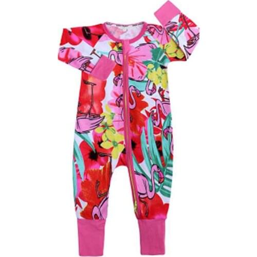 New Spring Baby Boy Animal Tiger Pattern Newborn Jumpsuit Long Sleeve Zipper Cotton Pajamas 0-24 Months Rompers Girls Clothes