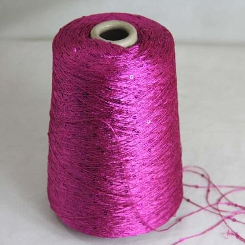 About Sales Pitch 5cm Diameter 3mm 500g Sequi Hand-Knitted C Rochet Handmade Yarn 920_07 Fuchsia