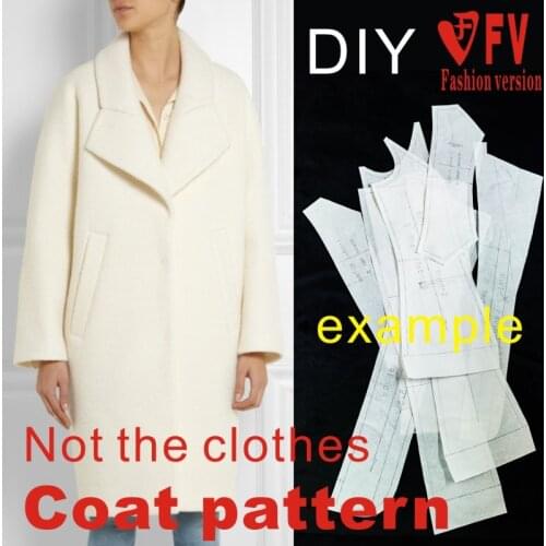 Garment pattern womens raglan sleeves lapel coat coat pattern sewing drawings BFY-56