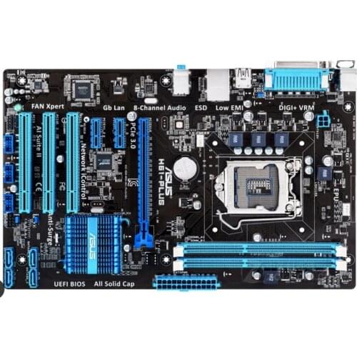 Free shipping original motherboard for ASUS H61-PLUS LGA 1155 DDR3 for i3 i5 i7 cpu 16GB USB2.0 H61 Desktop motherboard