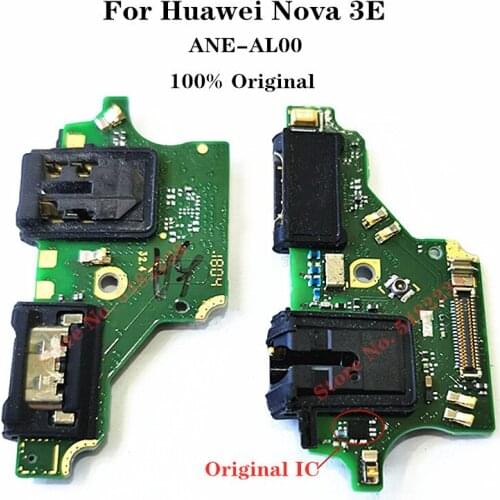 Original USB Charging Port Dock MIC Flex cable For Huawei Nova 3E ANE-AL00 Quick Charge Charger Plug + Microphone Headphone Jack