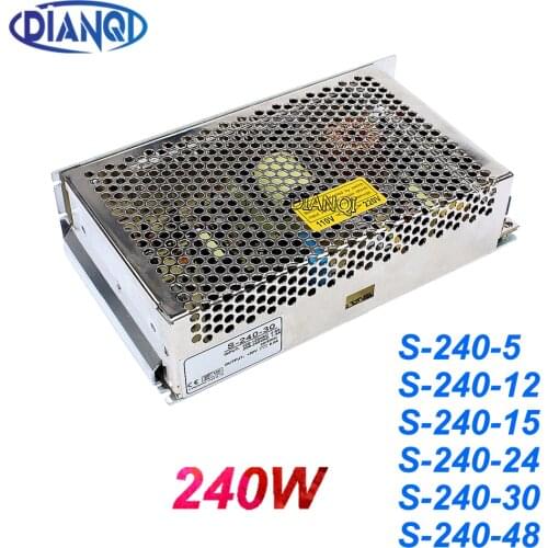 Switch Power Supply LED light strip 240W 5V 12V 24V 48V power suply ac to dc power supply ac dc converter high quality S-240-5