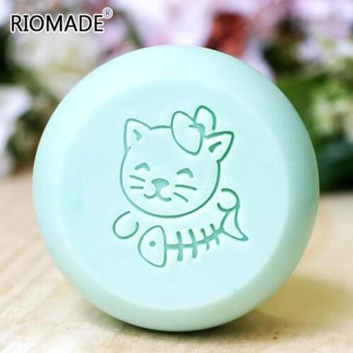 Clear Cat Fish Bone Soap Stamp Transparent Animal Soap Making Stamp With Handle Acrylic Stamps Custom For Soap Decoration