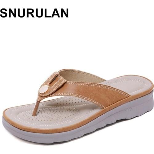 SNURULAN For women sport socks Casual shoes with flat sole platform on the thick bottom slide below Flip-flops clip sandals