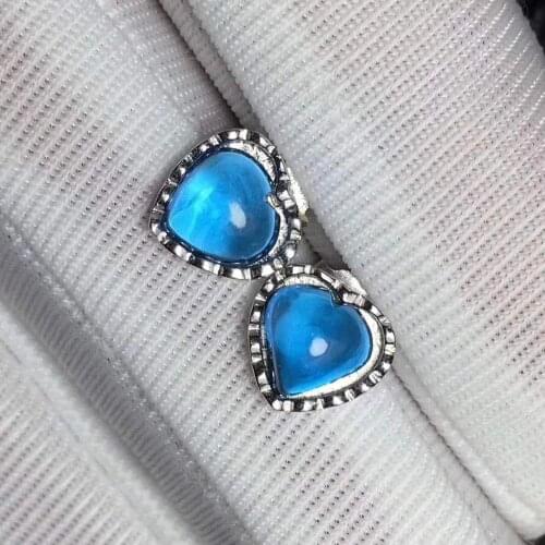 Natural And Real Topaz gemstone earrings S925 silver earrings women fashion earrings New year gift