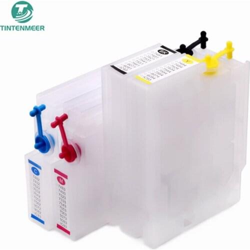 TINTENMEER refillable empty cartridge T756 T7561 - T7564 with auto reset chip for epson WF8090 WF8010 WF8510 WF8590 printer