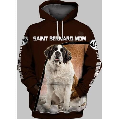 Saint Bernaro MOM 3D Printed Hoodies Funny Pullover Men For Women Funny Sweatshirts Animal Sweater Drop Shipping 09