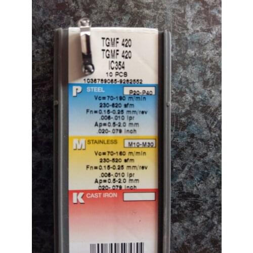 10PCS CARBIDE INSERT TGMF420 IC354