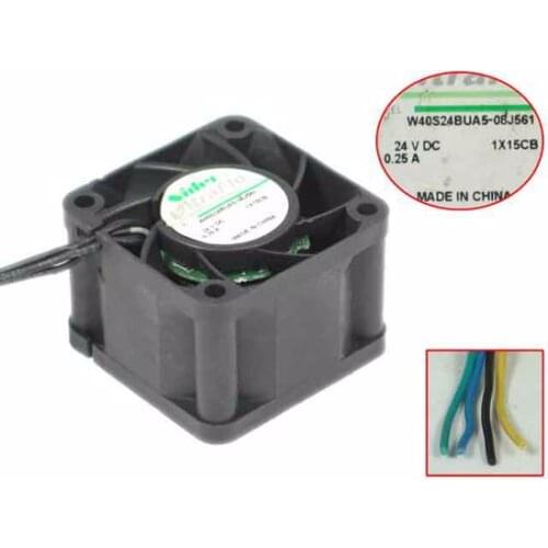 Nidec W40S24BUA5-08J561 Server Cooling Fan DC 24V 0.25A 40x40x28mm 4-wire