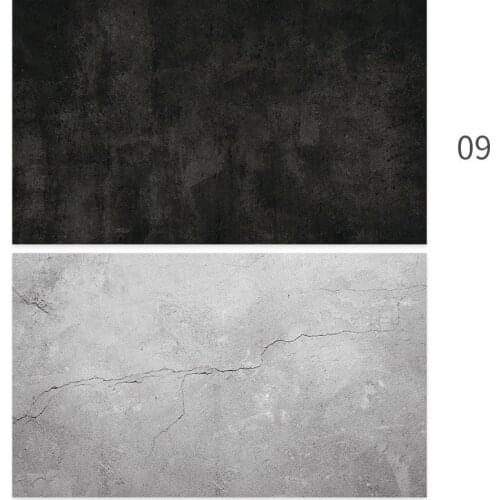 Crack Wall Dark Color Photo Studio Backgrounds 57x87cm PVC Photography 2side Wood Marble Wall Printing Waterproof Backdrops