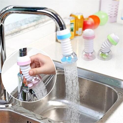 360 Degree Home Rotatable Water Bubbler Swivel Head Water Saving Faucet Aerator Nozzle Tap Adapter Device With Activated Carbon