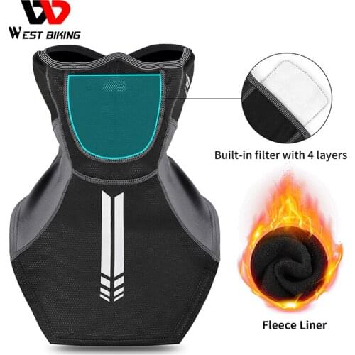 WEST BIKING Winter Sports Scarf Thermal Keep Warm Windproof Activited Carbon Face Cover Cycling Balaclava Neck Warmer Headwear