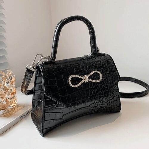 Women Leather Shoulder Bags Designer Luxury Brand Female Handbags Vintage Sac Diamonds Crossbody Bags Lady Messenger Bag Fashion