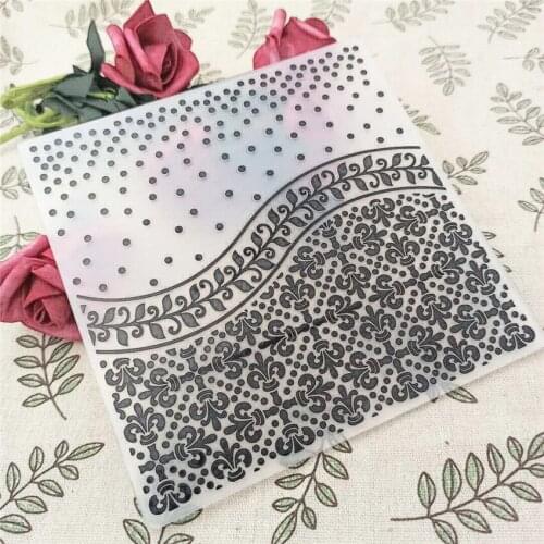 15x15cm Snowflakes Embossing folders Plastic bump Scrapbooking DIY Template Fondant indentation Cake Photo Album Card Make