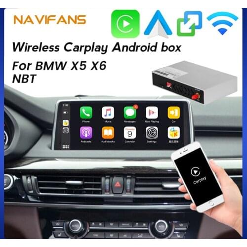 Android Auto Decoder Box For BMW X5 F15 X6 F16 2014 2015 2016 2017 NBT Decoding Mirror Link IOS AirPlay Wireless Apple CarPlay