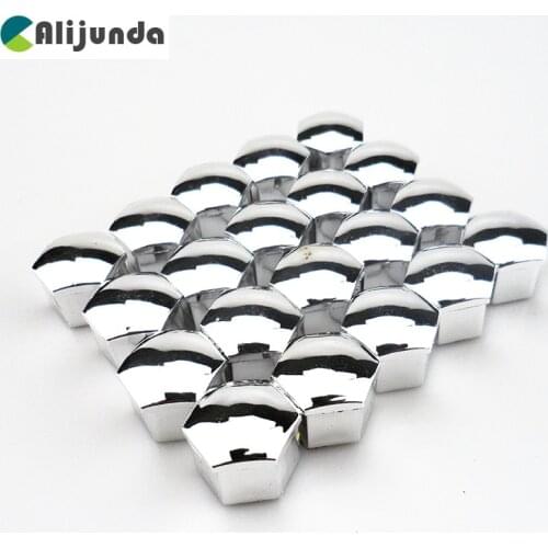 Car styling 20Pcs 17mm Car Wheel Auto Hub Screw Cap Plastic nut bolt Covers Screw Decoration For Audi A4 a3 A5 A6 A1 Q3 Q5 Q7 TT
