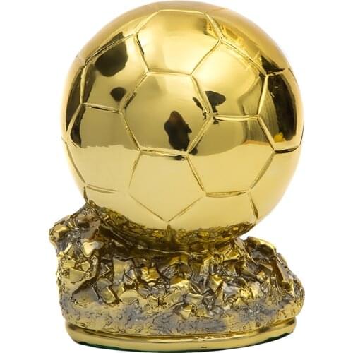 Big size 35cm Ballon D'OR T Cup Mens Golden Soccer Ball World Best Football Shot Kepper Player Soccer Fans Sport Souvenirs