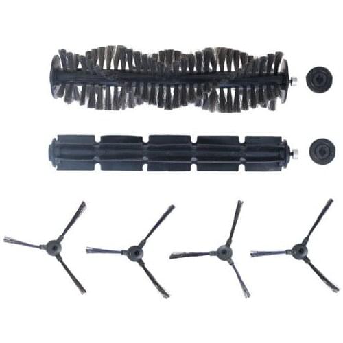 For X5S) Spare Part for Vacuum Cleaner side brush*4,main brush*1,rubber brush*1