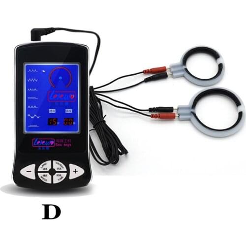 Electro Penis Stimulation Cock Ring BDSM Electro Shock Pusle Stimulator Massage Penis Ring Adult Sex Toys For Men Cockring