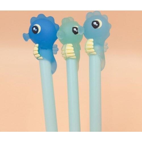 Ellen Brook 1 Piece Kawaii Cute Cartoon Seahorse School Office Supplies Stationery Gel Pen Creative Gift