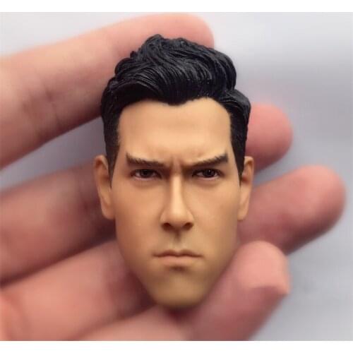 In Stock For Sale 1/6th Peng Yu Yan Handsome Guy Asian Superstar Male Head Sculpture For Usual 12inch Doll Action Figure