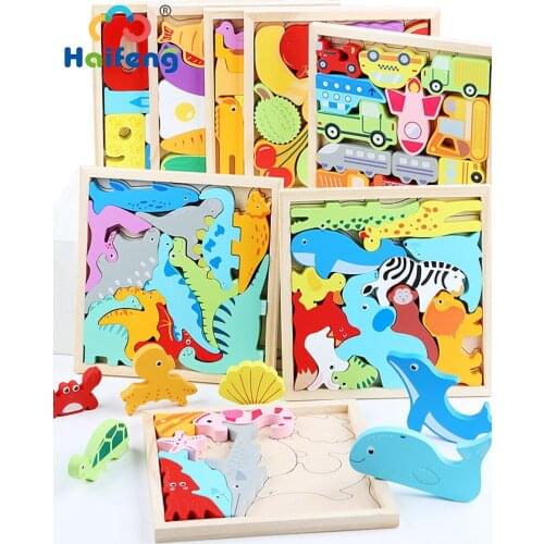 Puzzle 3D Toys for Children Baby Toys Animal Educational Kids Interactive Child Toy Puzzles Montessori Girl Boy Childrens toys