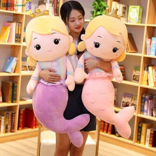 30-110cm Cute Mermaid Plush Toys Pillow Soft stuffed plush animals dolls kids toy baby Sleep Partner Girl Birthday Xmas GiftS