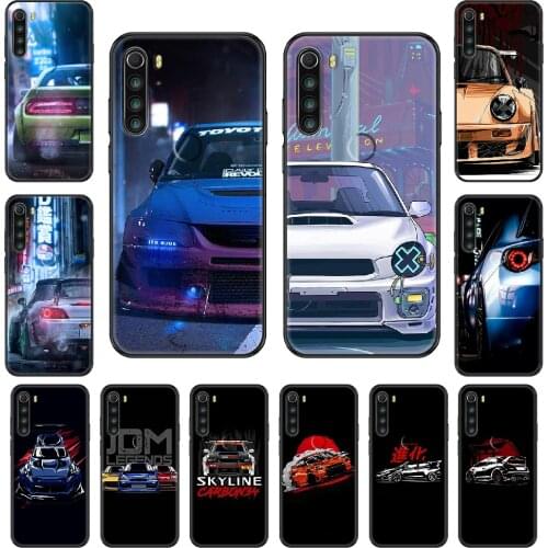 JDM Car Sports Phone case For Xiaomi Redmi Note S2 4 5 6 7 8 A S X Plus Pro black soft waterproof trend Etui painting prime