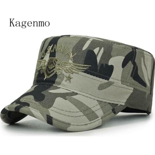 Kagenmo 2018 Spring New Style Army Hat Fashion Camouflage Unisex Military Hats Outdoor Jungle Sun Cap Casual Soldier Cap