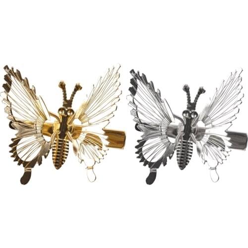 Butterfly Metal Womens Hairpin Simple Casual Party Fashion Girls Headband Vintage Sweet Hong Kong Style Ladies Hair Claw Clips