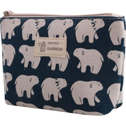 Fashion Canvas Pencil Bag Stationery School & Office Storage Case Bags Pouch Cosmetic Phone Coin Travel Wash Organizer Bag