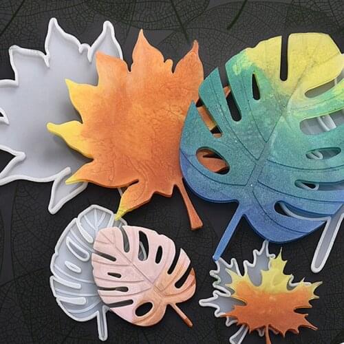 New Maple Leaf Silicone Molds Palm Epoxy Resin Molds Cup Holder Mat Pad Casting Coaster DIY Coasters Mould Jewelry Making Tools