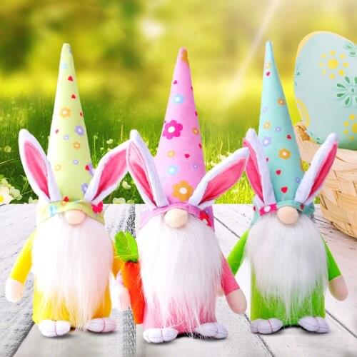 Happy Easter Lovely Doll Easter Child Gifts Easter Bunny Decor for Home Table Easter Eggs Rabbit Bunny Egg Birthday